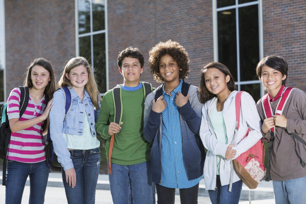 A group of Bridges Middle School students